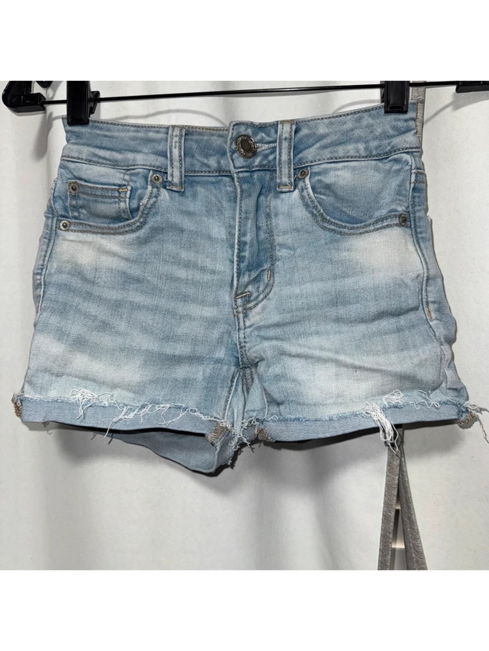 *stained* american eagle high rise shortie shorts 00